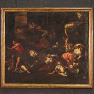 Grande quadro del XVII secolo, la strage degli innocenti
