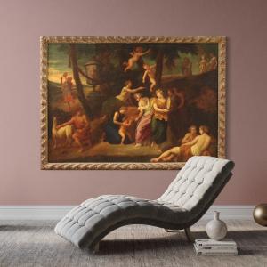 Grande quadro mitologico del XVII secolo, Zeus infante e la capra Amaltea 