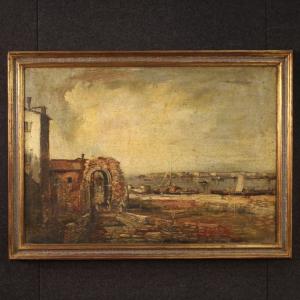 Dipinto italiano paesaggio marino del XX secolo