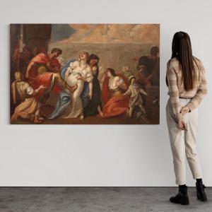 Antico dipinto La morte di Poppea del XVIII secolo