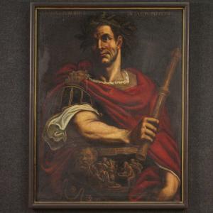 Raro ritratto di Giulio Cesare del XVII secolo