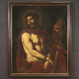 Grande dipinto italiano religioso del XVII secolo, Ecce Homo