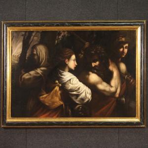 Scuola italiana del XVII secolo, Lot e le figlie fuggono da Sodoma 