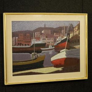 Quadro italiano marina firmata del XX secolo