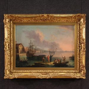 Grande marina italiana del XVIII secolo