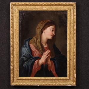 Antico quadro religioso del XVII secolo, Madonna in preghiera