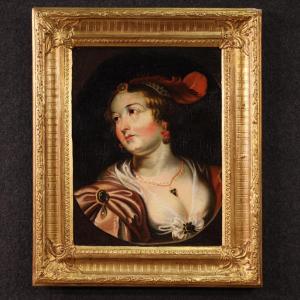 Ritratto di dama, quadro del XIX secolo