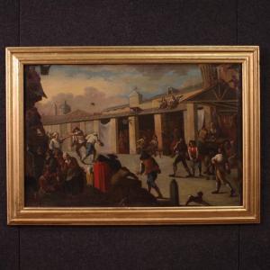 Dipinto italiano del XVIII secolo, scena di genere