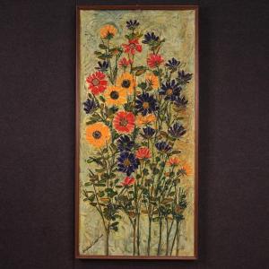 Grande dipinto natura morta firmata del XX secolo