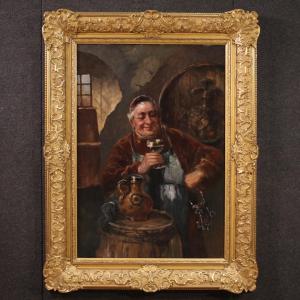 Grande dipinto del XIX secolo firmato C. Huber