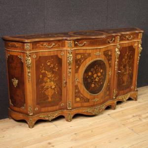 Credenza francese intarsiata del XX secolo