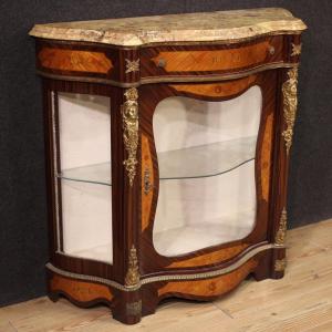 Credenza francese intarsiata in stile Napoleone III del XX secolo