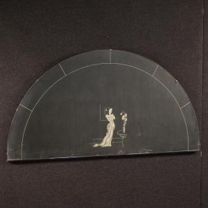 Specchiera italiana a mezzaluna del XX secolo
