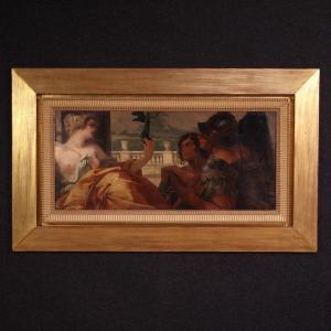 Quadro firmato Pompeo Massani, allegoria della Vittoria