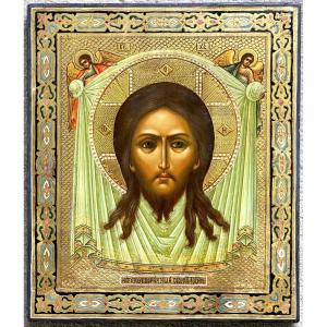 Icon Of The Holy Face, Moscow 19th / Christ / Mandylion / Orthodox Russia