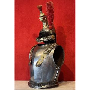Helmet And Breastplate For A French Cuirassier, Cavalry Second Empire Napoleon