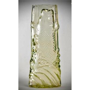 François Eugene Rousseau And Ernest Leveille Vase With Koi Carp