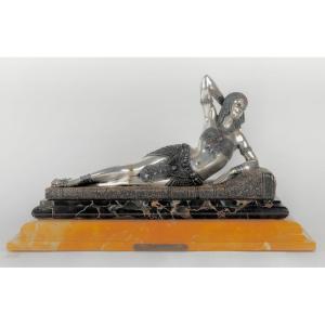 Demeter Chiparus Art Deco Bronze Sculpture "cleopatra"