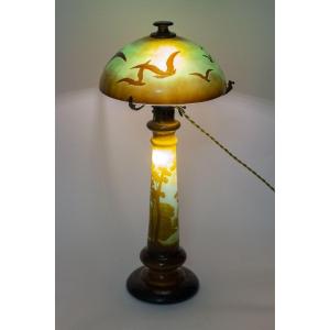 Emile Galle Art Nouveau Lamp 