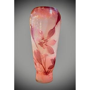 Emile Galle Vase With Crocuses