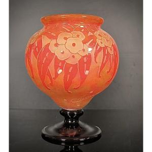 Schneider Orange Tango Vase Matt And Glossy 