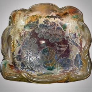 Daum Ashtray Decorated With Blackberries