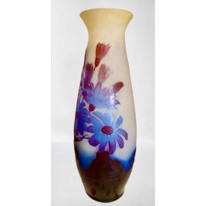 émile Gallé Vase With Marguerittes Design