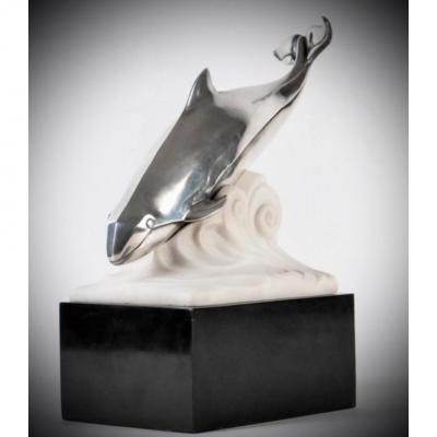 Silver Bronze Whale By Marcel Bouraine