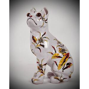 Ceramic Dog By Emile Gallé