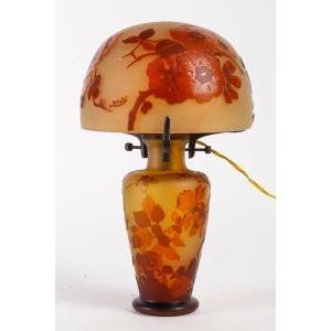 Emile Gallé Lamp Decorated With Apple Trees From Japan