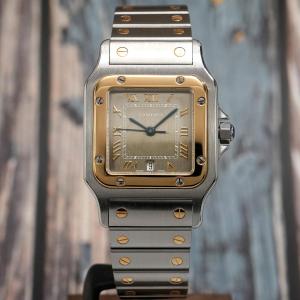 Cartier Santos Galbée Gold/steel Rhodium Dial -2005- 
