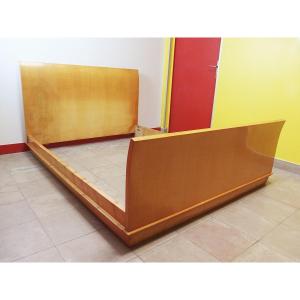 Art Deco Sycamore Bed