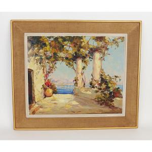 Painting By Tony Cardella "mediterranean Landscape"