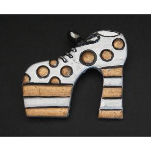 1980s "pump Platform" Brooch By Billy Boy