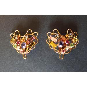 Pair Of "heart" Earrings By Christian Lacroix