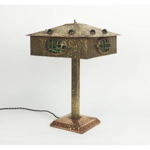 1900 Brass Table Lamp