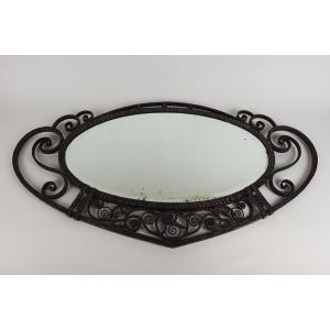 Art Deco Wrought Iron Mirror 
