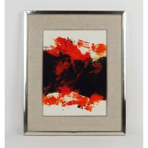 Oil On Paper By Jean Commère