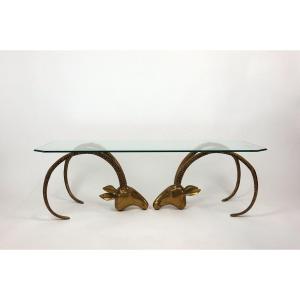 1970s-80s Coffee Table In The Style Of Alain Chervet