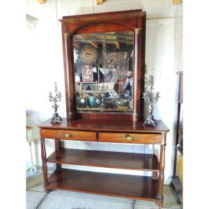 Mahogany Empire Console, Empire Set, 19th Century