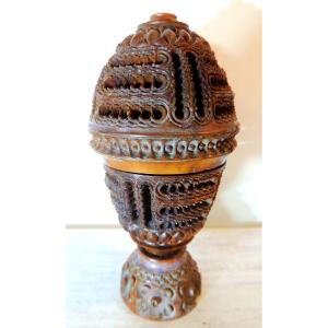 Corozo, Corozo Nut, Box Or Scented Egg, Convict Work From Cayenne, 19th Century