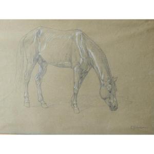 Pencil Drawing By John Lewis Shonborn American Painter 1852 - 1931, 20th Century
