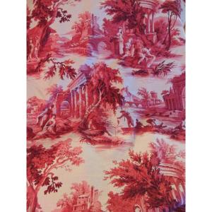 Fabrics, Furnishings, Curtain Tapestry Cotton Print, Water Theme, 8 Mx 1.5 M, 20th
