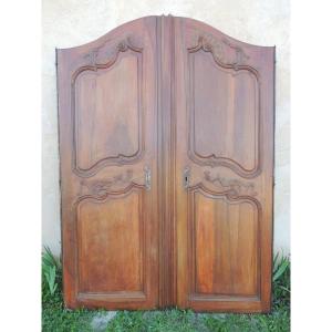 Pair Of Louis XV Walnut Cabinet Doors, Bordeaux Region, 18th Century 