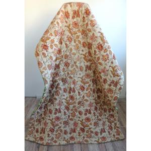 Bedspread, Foot Cover General Counter Of Stoks Bordeaux, Reversible, Wool Interior 