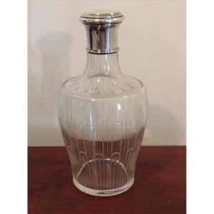 Perfume Bottle, Cut Crystal And Silver, Maison Gustave Keller 1856, 19th Century
