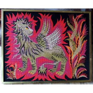 Tapestry Panel From The 1950s-60s, 20th Century 