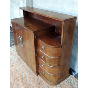 1950s Walnut Veneer Sideboard, 20th Century 