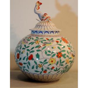 Hereng Hungary, Covered Pot, Asian Decoration, 20th Century 