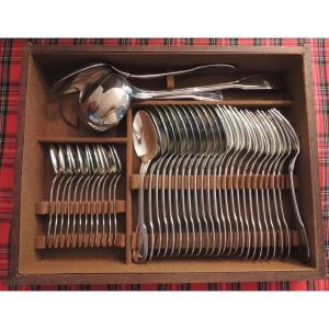 Christofle , Silver-plated 129-piece Menagère With Box , 20th Century